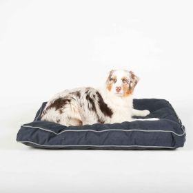 DGS Pet Products Repelz-It Upholstery Chenille Rectangle Pet Bed Small Blue/Grey 26" x 34" x 4.5" (Color: Blue/Grey, size: large)
